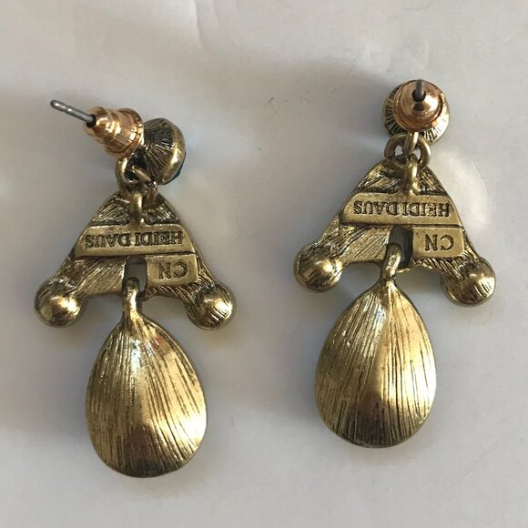 Heidi Daus Blue Crystal Drop Earrings - Picture 2 of 2